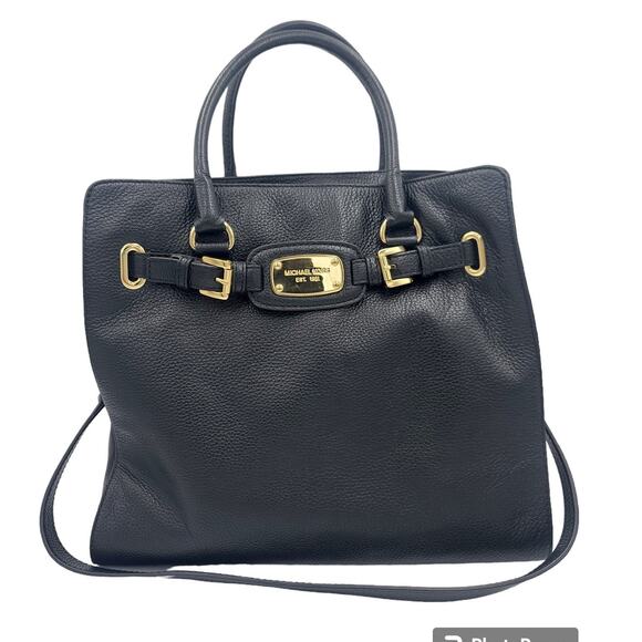 MICHAEL Michael Kors Handbags - Michael Kors Large Black Pebble Hamilton Tote